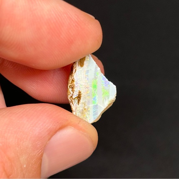 Very Colorful Zebra Striped Lambina Opal Specimen With Multicolored Bars - Picture 3 of 8
